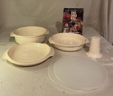 Tupperware Tupperwave Microwave Stack Steamer/Cooker Almond 6 Pieces W Cookbook picture