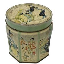 Vintage Cinderella Lidded Tin Container Made in England Rare picture