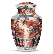 A Serene Evening in City Large Unique Urns For Ashes Size 10 Inch picture