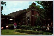 Florida Silver Springs Pioneer Log Cabin Gift Shop Main Entrance VTG Postcard picture