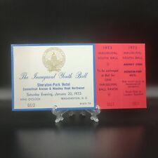 1973 President Richard Nixon Inauguration Inaugural Youth Ball Full Ticket Agnew picture
