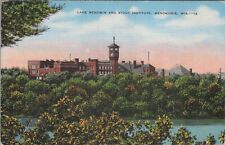 Postcard Lake Menomin and  Stout Institute Menomonie WI  picture
