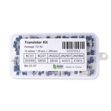 200x TO-92 NPN Transistor PNP 2N3906 A1015 C1815 2N2907 2N3904 10 Value US Stock picture