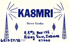 Rising Sun Indiana KA8MRI QSL Radio Postcard picture