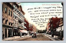 Plainfield NJ-New Jersey, Main Business Area North Avenue Vintage c1907 Postcard picture
