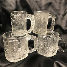 Vintage 1995 Set Of 4 BATMAN Forever McDonald's Collectable Glassware Mugs picture