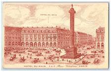 1929 Hotel Du Rhin 4&6 Place Vendome Paris France Vintage Posted Postcard picture