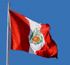 NEW 3 x 5 ft PERU PERUVIAN FLAG BRASS GROMMETS  better quality usa seller  picture