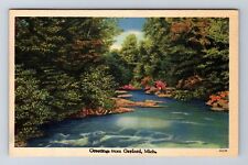 Gaylord MI-Michigan, Scenic Greetings, River, Antique, Vintage PC c1943 Postcard picture