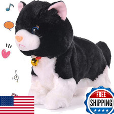 Smalody Interactive Plush Toys Mechanical Cat Electronic Pets Robot Cat Gift Bla picture