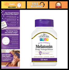 21st Century Melatonin 10mg Extra Strength Tablets, (120 Count), Prolonged Relea picture