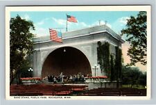 Rochester MN, Band Stand, Public Park, Minnesota Vintage Postcard picture