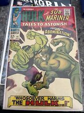 Tales to Astonish #91 Hulk, Sub Mariner 1st abomination Marvel  1967 picture