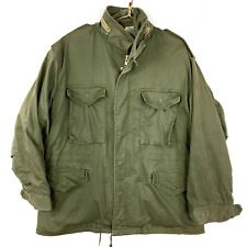 Vintage Us Military Field Jacket Large Green Made In Usa picture