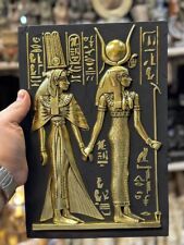 RARE ANCIENT EGYPTIAN ANTIQUITIES Relief Goddess Hathor With Queen Nefertari BC picture