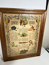 VINTAGE 1970  THREE MOUNTAINEERS INC HERBS & SPICES WALL CABINET RACK picture