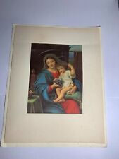 Silk Print with Card - Madonna Of The Grapes - by Pierre Mignard (1612-1695) picture