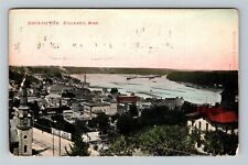 Stillwater MN-Minnesota, Bird's-Eye View Town & River c1909 Vintage Postcard picture