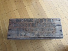 Vintage Primitive Dried Prunes Fruit Box Case - Dept Of Agriculture CA Packing picture