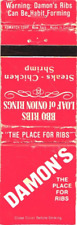 Damon's The Place For Ribs Steak-Chicken-Shrimp Vintage Matchbook Cover picture