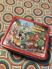 Vintage Walt Disney’s Wonderful World Metal Lunchbox & Mickey Donald Thermos picture