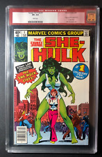 The Savage She-Hulk #1 CGC KEY Old Red Label Newsstand WHITE PGS 1st She Hulk picture