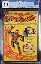 Amazing Spider-Man #8 CGC VG- 3.5 1st Appearance Living Brain Human Torch picture