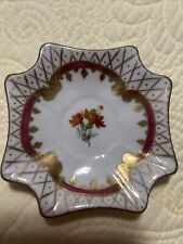 Elios Porcelain Decorative Trinket Dish Hand Painted Gold Vintage picture