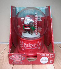 2023 Gemmy Snow Globe Rudolph the Red-Nosed Reindeer Electronic New Gift Idea picture