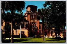 Florida Sarasota East Facade John Ringling Residence Tropical Palms VTG Postcard picture