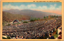 Hollywood California CA Large Crowd at Hollywood Bowl Vintage C. 1948 Postcard picture