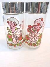 Vintage 1980 Strawberry Shortcake Salt & Pepper Shaker Set Glass picture