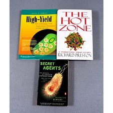 Infectious Disease Books Lot The Hot Zone High Yield Microbiology Secret Agent picture
