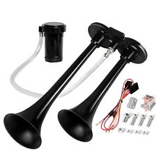 Super Loud Dual Trumpet Air Horn Kit with Compressor for Any 12V Vehicles Trucks picture