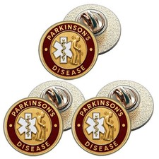 3 x Parkinson`s Disease Medical Awareness (BU27) Lapel Pin Badges picture