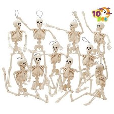 PCS 16" Halloween Skeleton Decor, Full Body Stayable Movable Joints, 10 picture