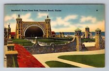Daytona Beach FL-Florida, Bandshell, Ocean Front Park, Vintage Postcard picture