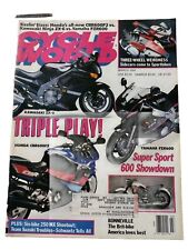 Cycle World Magazine March 1991- Kawasaki ZX-6, Yamaha FZR600, Honda CBR600F2 picture