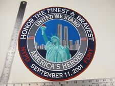 Large United We Stand America's Heroes 9-11-01 Rememberance Back Patch    BIS picture