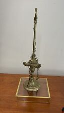 Lucerne Lamp Brass with Chatelaine Chains and Tools | vintage Whale Oil Lamp picture