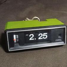 VINTAGE COPAL Green Flip Alarm Clock RP-207 Space Age Mid-century Showa JAPAN picture