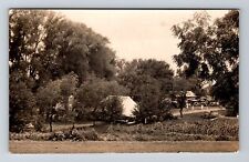 Munising MI-Michigan RPPC Scenic Park  Tents Real Photo c1935 Vintage Postcard picture