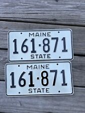 Maine STATE 1970’s Pair License Plate Pair  Maine STATE 1970’s License Plates picture