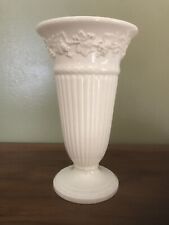 Vintage Wedgewood Embossed Queensware Grapevine Cream On Cream Footed Case 6.5” picture