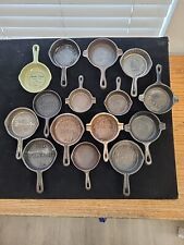 VINTAGE CAST IRON 15 MINI SKILLET Collection Hammered Wagner Lodge Ashtray USA  picture