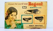 Vintage Old Rare Regent Cycle Saddles Advertisement Litho Print Tin Sign Board picture