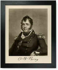 Framed Print: Perry, Oliver Hazard. Commodore, U.S.N. Engraved Portrait, 1917 picture