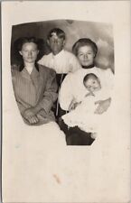 c1910s RPPC Studio Real Photo Postcard Family Portrait with Baby / Michigan picture