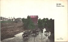 Hand Colored Postcard Old Mill in Chester, Iowa picture