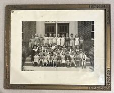 Antique 1930s Class Photo•School•Children•Black & White•Framed 8 1/2